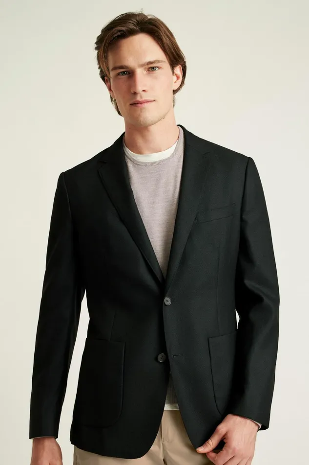Men Blazers and Sport Coats Bonobos Jetsetter Unconstructed Italian Wool Blazer Black
