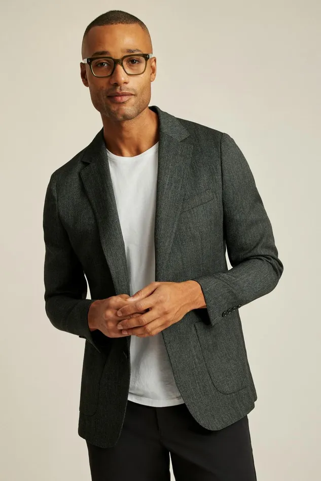 Men Blazers and Sport Coats Bonobos Jetsetter Unconstructed Italian Wool Blazer Charcoal