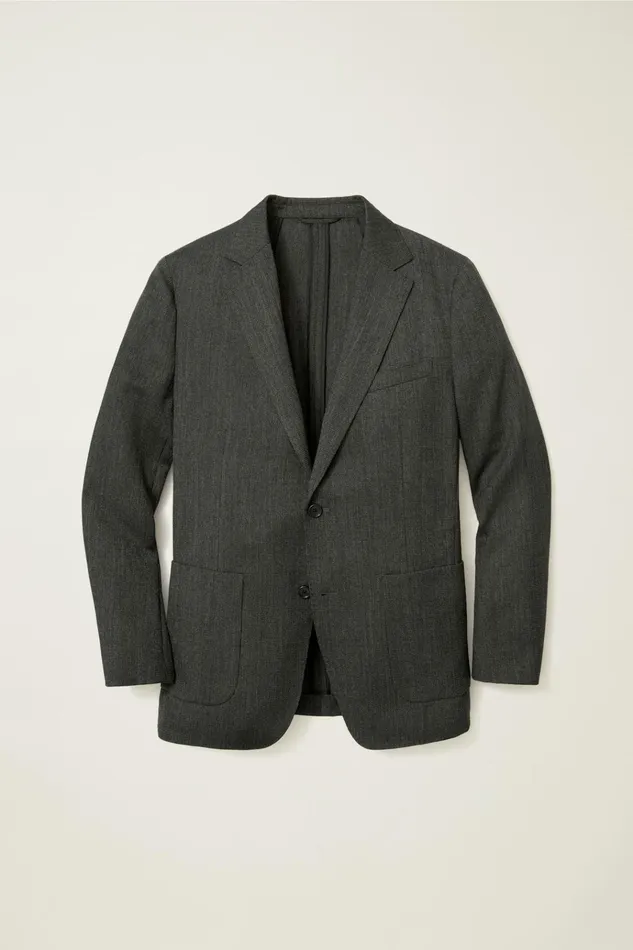 Men Blazers and Sport Coats Bonobos Jetsetter Unconstructed Italian Wool Blazer Charcoal
