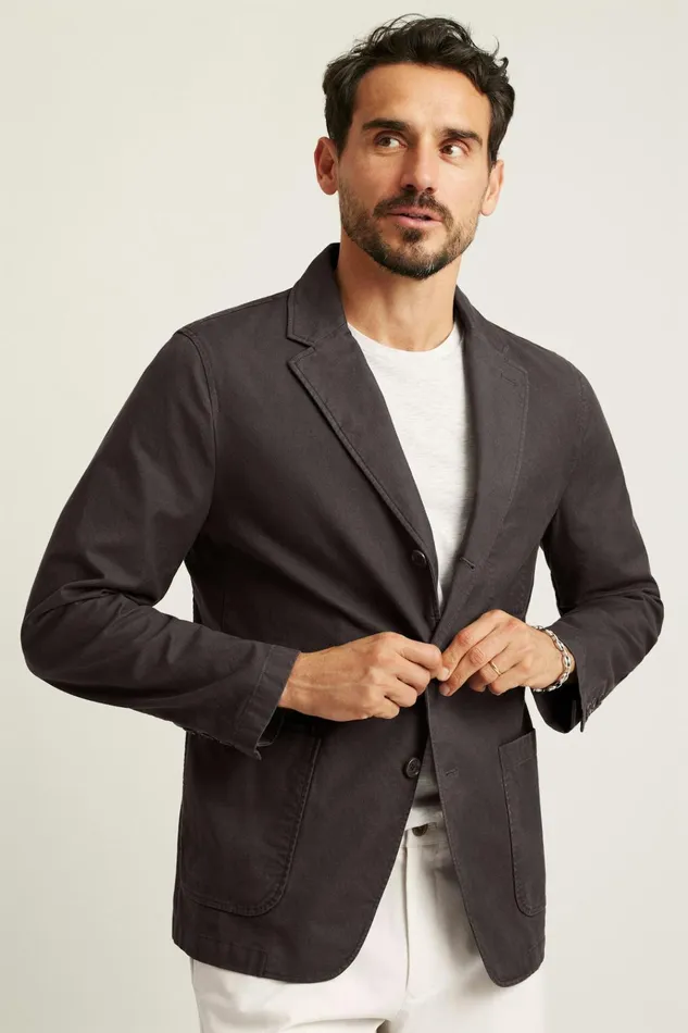 Men Blazers and Sport Coats Bonobos Jetsetter Washed Cotton Blazer Washed Black