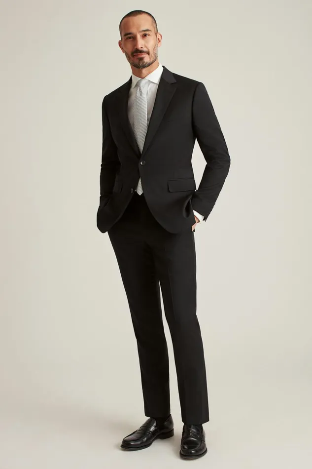 Men Blazers and Sport Coats Bonobos Jetsetter Wool Blazer Black