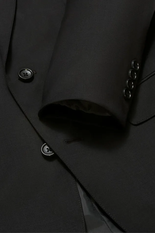 Men Blazers and Sport Coats Bonobos Jetsetter Wool Blazer Black