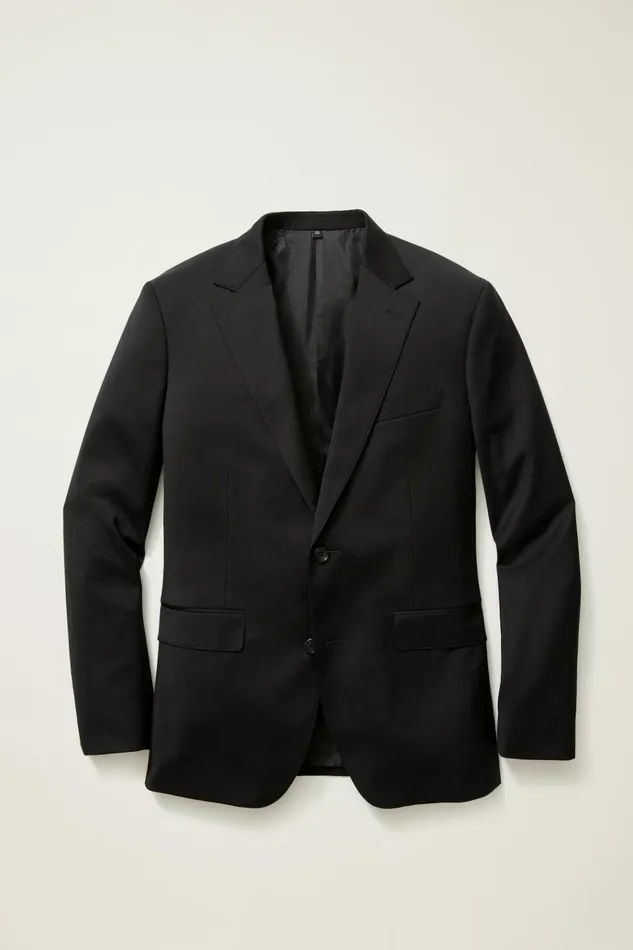 Men Blazers and Sport Coats Bonobos Jetsetter Wool Blazer Black