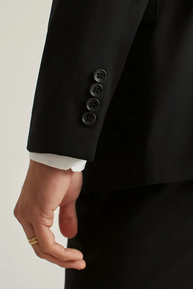 Men Blazers and Sport Coats Bonobos Jetsetter Wool Blazer Black