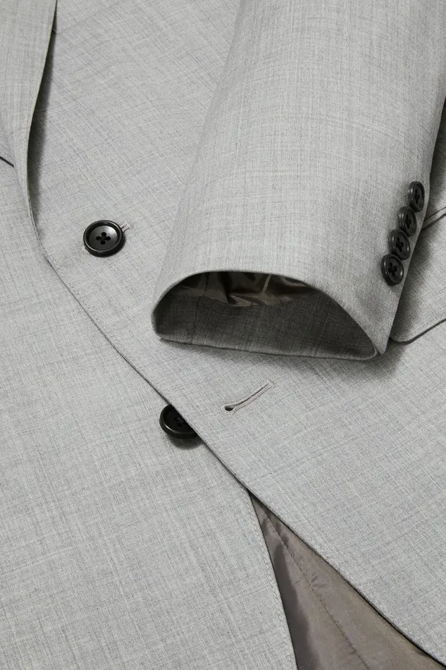 Men Blazers and Sport Coats Bonobos Jetsetter Wool Blazer Light Grey