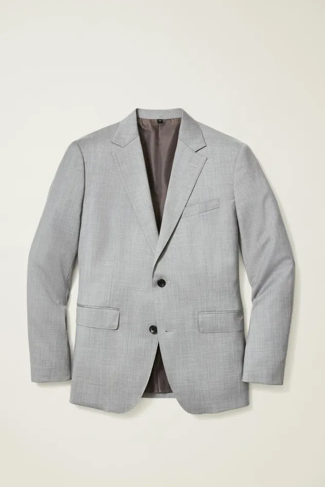 Men Blazers and Sport Coats Bonobos Jetsetter Wool Blazer Light Grey