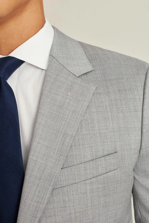 Men Blazers and Sport Coats Bonobos Jetsetter Wool Blazer Light Grey