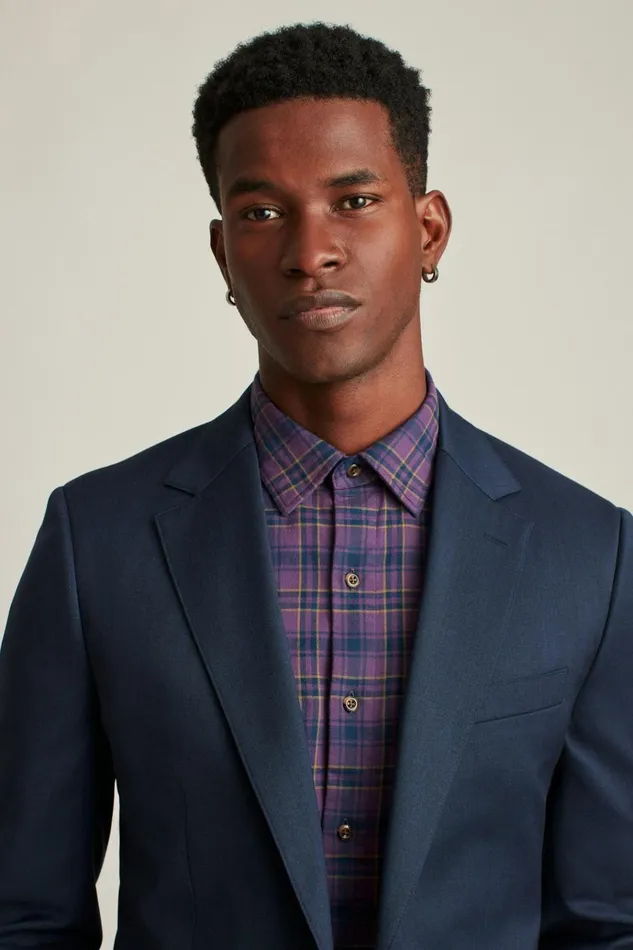 Men Blazers and Sport Coats Bonobos Jetsetter Wool Blazer Light Navy