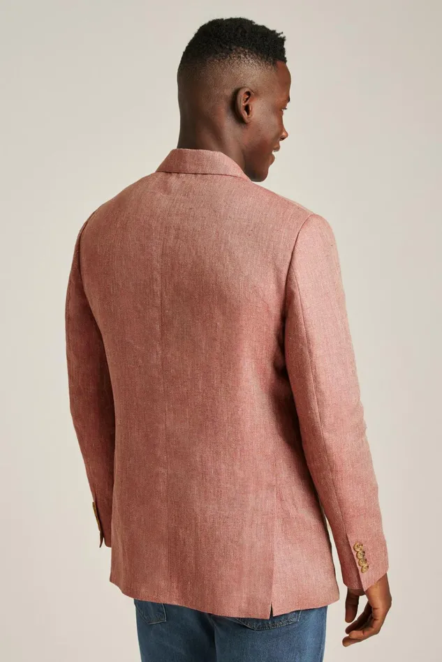 Men Blazers and Sport Coats Bonobos Unconstructed Italian Blazer Red Herringbone