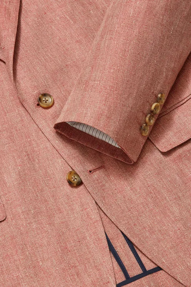 Men Blazers and Sport Coats Bonobos Unconstructed Italian Blazer Red Herringbone