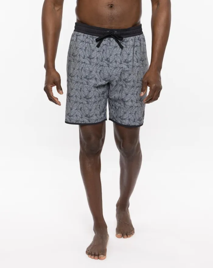 Men Boardshorts TravisMathew THREE COURSES BOARDSHORT Heather Grey Pinstripe