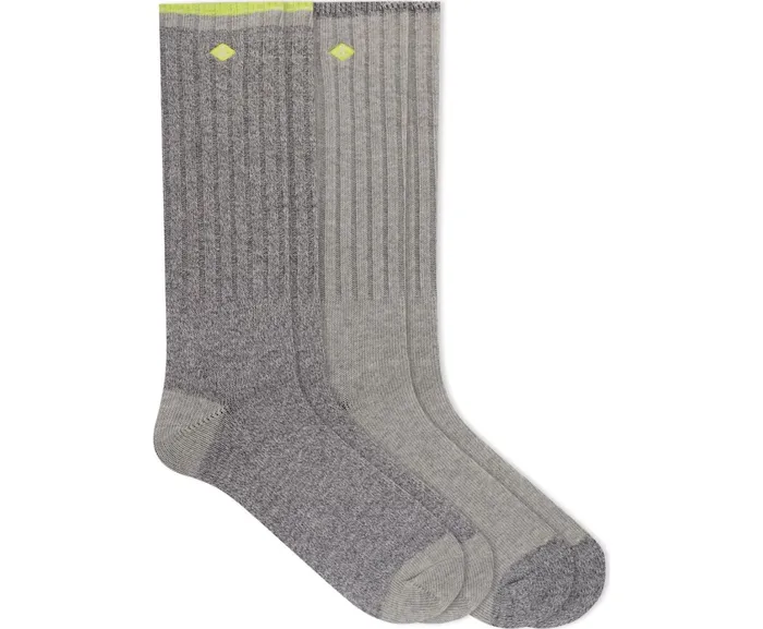 Men Boot 2Pack Crew Sock Grey Heather Sperry Socks and Liners