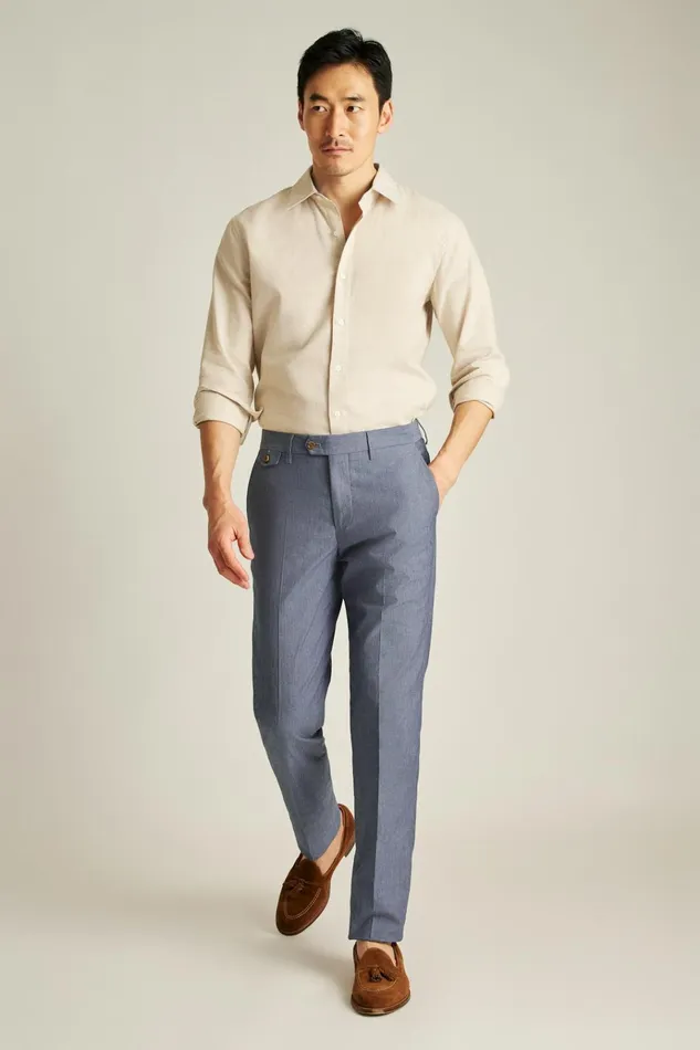 Men Business Casual Shirts Bonobos Easy Linen Shirt Khaki