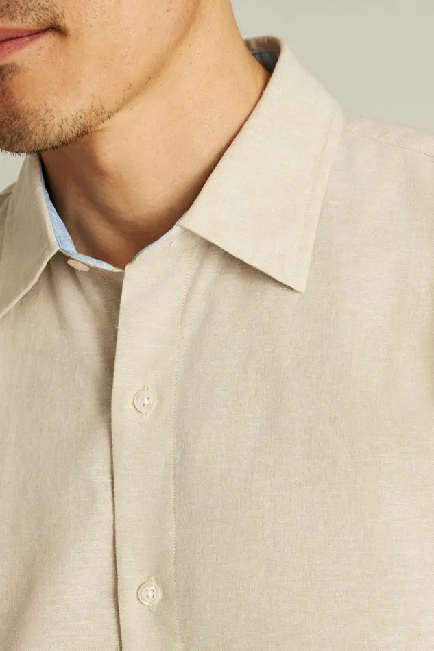 Men Business Casual Shirts Bonobos Easy Linen Shirt Khaki