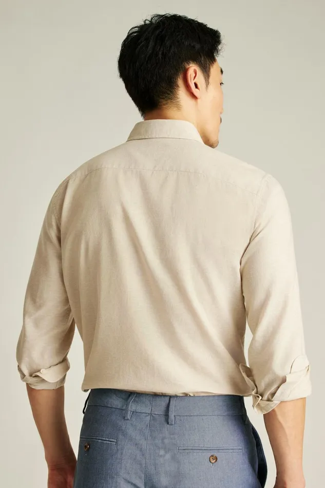 Men Business Casual Shirts Bonobos Easy Linen Shirt Khaki