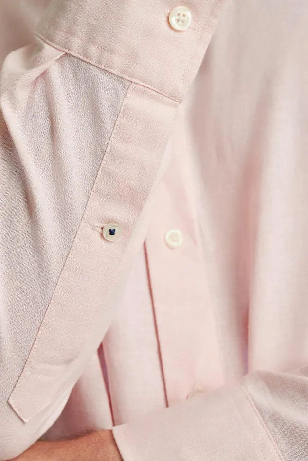 Men Business Casual Shirts Bonobos Easy Linen Shirt Light Pink