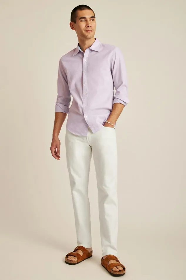 Men Business Casual Shirts Bonobos Easy Linen Shirt Orchid