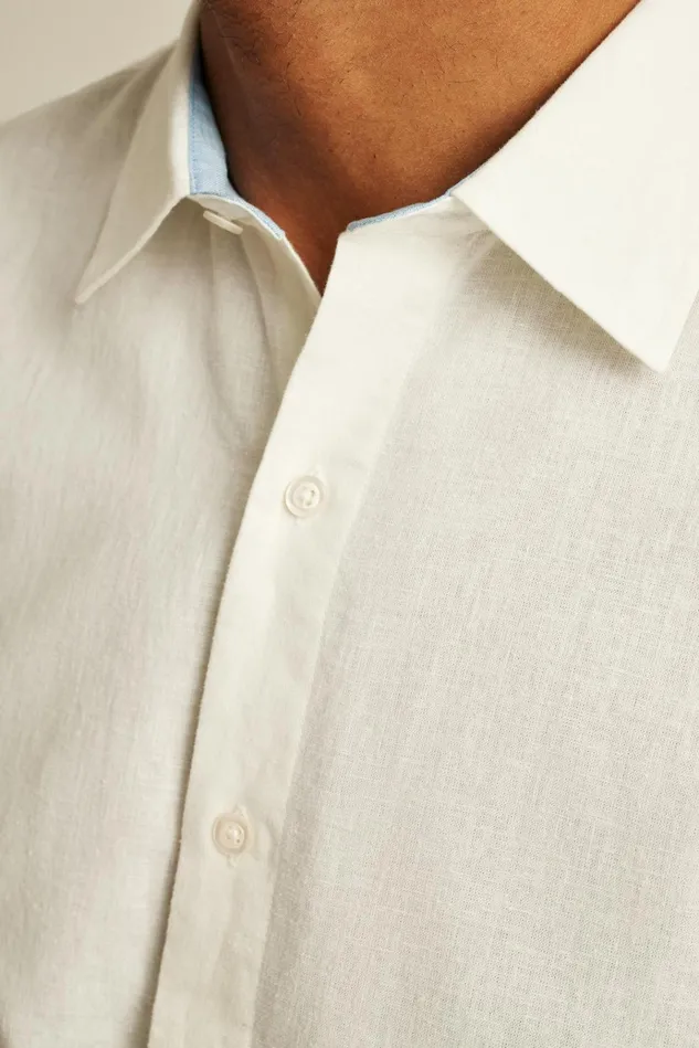 Men Business Casual Shirts Bonobos Easy Linen Shirt White