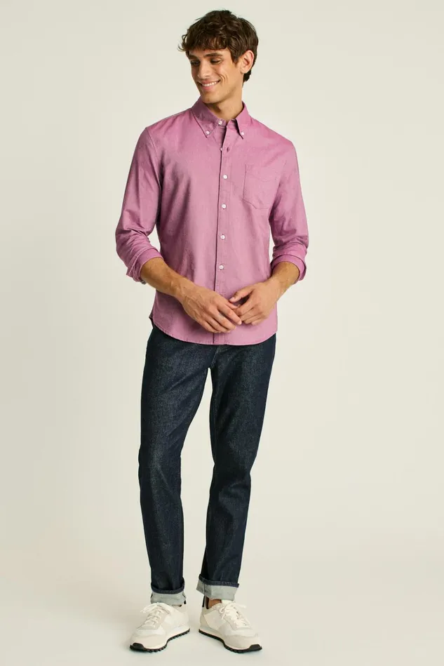 Men Business Casual Shirts Bonobos Everyday Oxford Shirt Berry Oxford