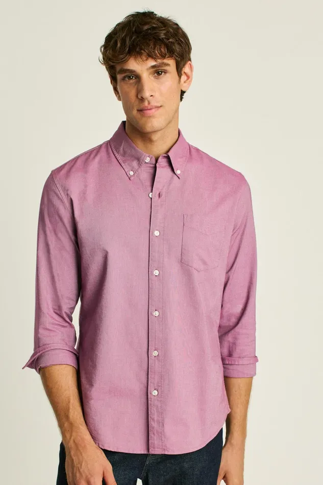 Men Business Casual Shirts Bonobos Everyday Oxford Shirt Berry Oxford