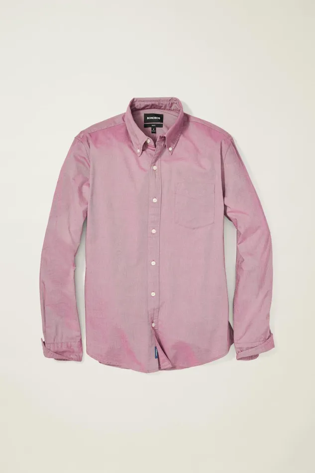 Men Business Casual Shirts Bonobos Everyday Oxford Shirt Berry Oxford