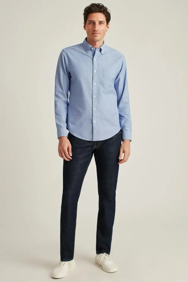 Men Business Casual Shirts Bonobos Everyday Oxford Shirt Blue