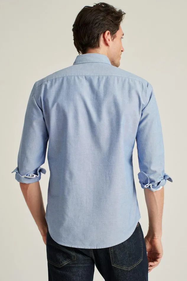 Men Business Casual Shirts Bonobos Everyday Oxford Shirt Blue