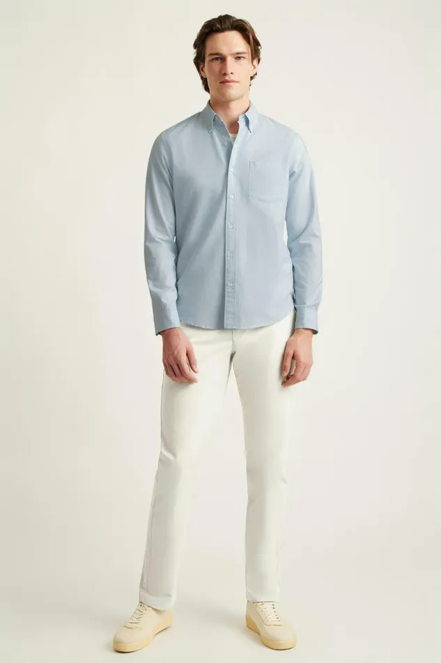 Men Business Casual Shirts Bonobos Everyday Oxford Shirt Celestial Blue