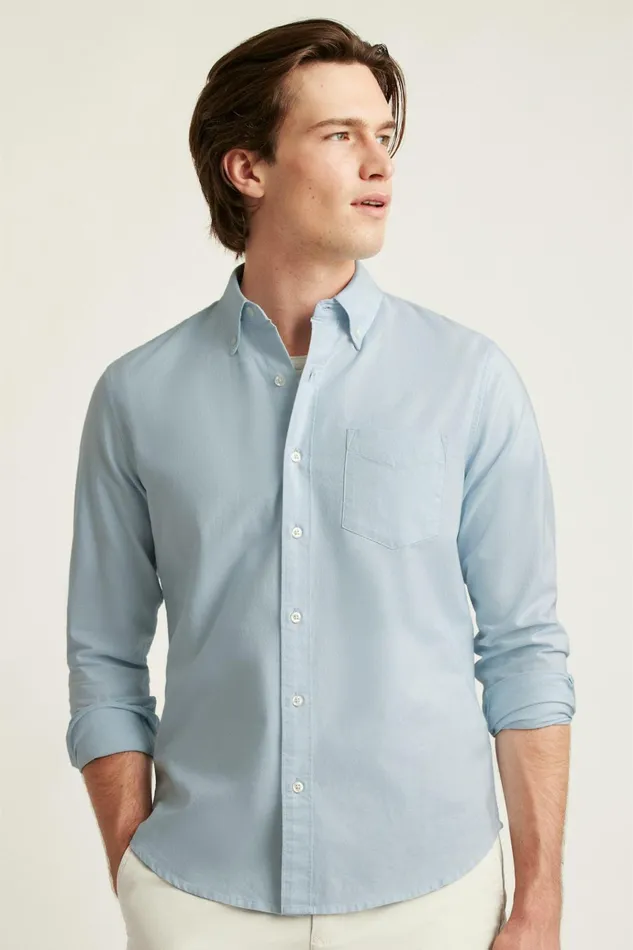 Men Business Casual Shirts Bonobos Everyday Oxford Shirt Celestial Blue