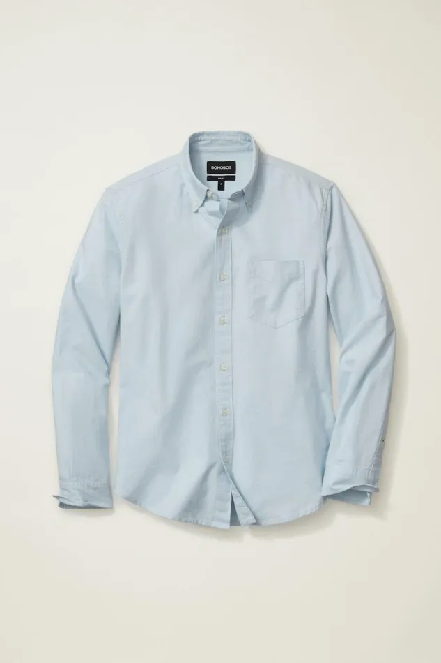 Men Business Casual Shirts Bonobos Everyday Oxford Shirt Celestial Blue