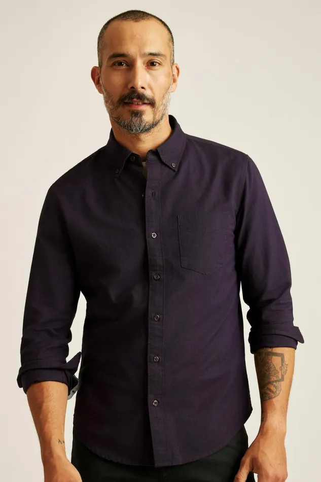Men Business Casual Shirts Bonobos Everyday Oxford Shirt Dark Purple