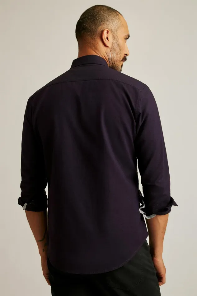 Men Business Casual Shirts Bonobos Everyday Oxford Shirt Dark Purple