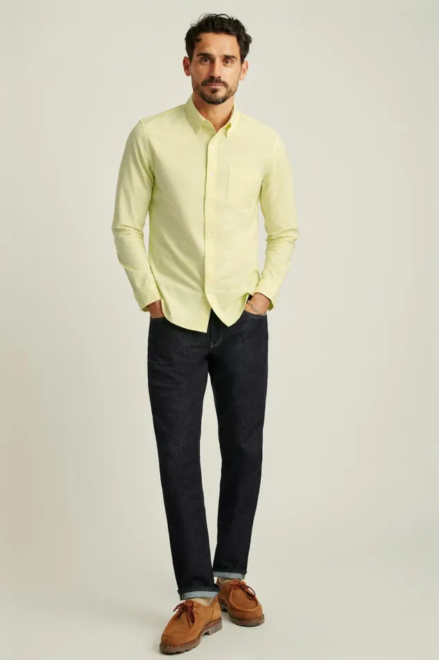 Men Business Casual Shirts Bonobos Everyday Oxford Shirt Goldfinch