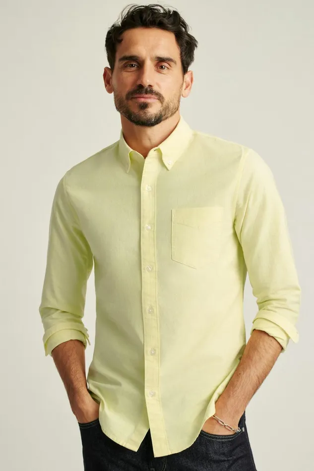 Men Business Casual Shirts Bonobos Everyday Oxford Shirt Goldfinch