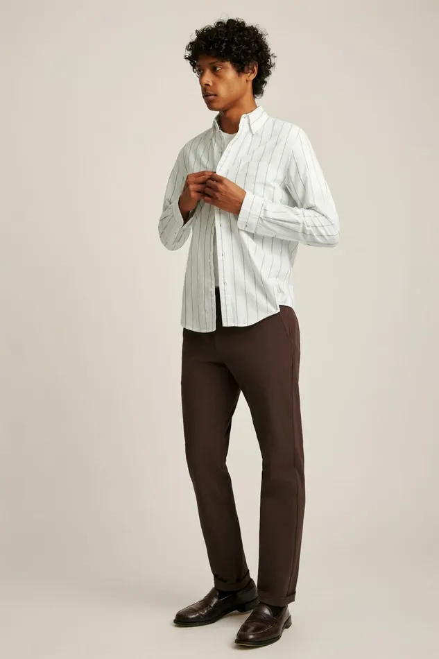 Men Business Casual Shirts Bonobos Everyday Oxford Shirt Green Vertical Stripe Men Business Casual Shirts Bonobos Everyday Oxford Shirt Green Vertical Stripe