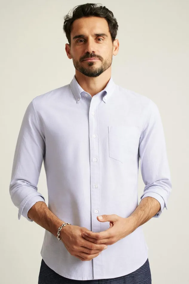 Men Business Casual Shirts Bonobos Everyday Oxford Shirt Light Lavender