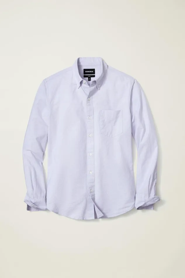 Men Business Casual Shirts Bonobos Everyday Oxford Shirt Light Lavender