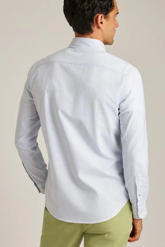 Men Business Casual Shirts Bonobos Everyday Oxford Shirt Lilac Chelsea Stripe