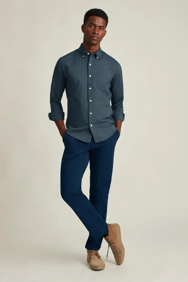 Men Business Casual Shirts Bonobos Everyday Oxford Shirt Navy