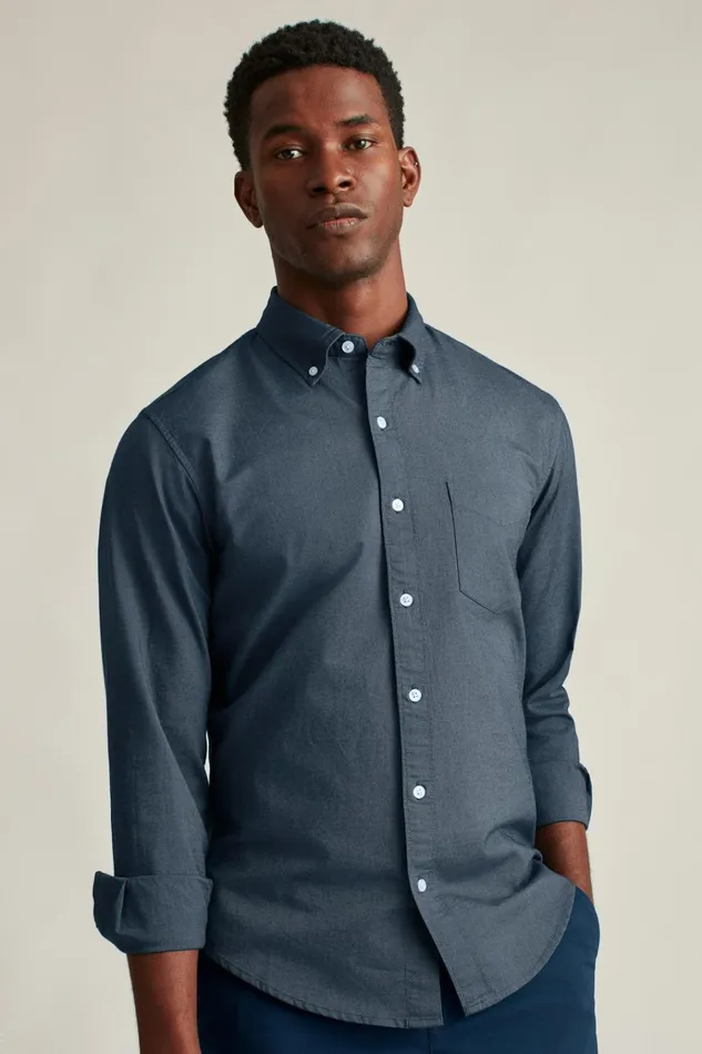 Men Business Casual Shirts Bonobos Everyday Oxford Shirt Navy
