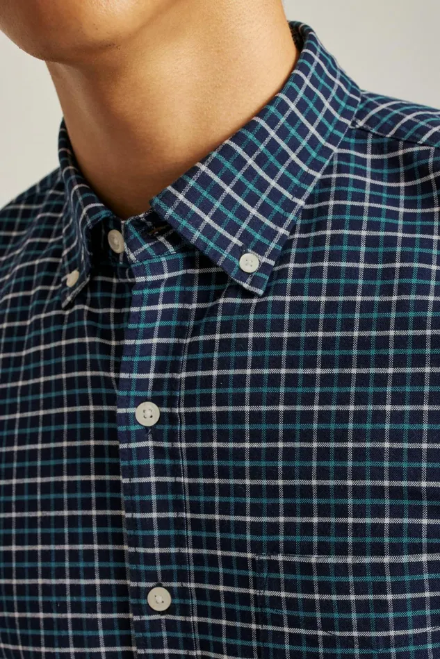 Men Business Casual Shirts Bonobos Everyday Oxford Shirt Navy Larchmont Plaid
