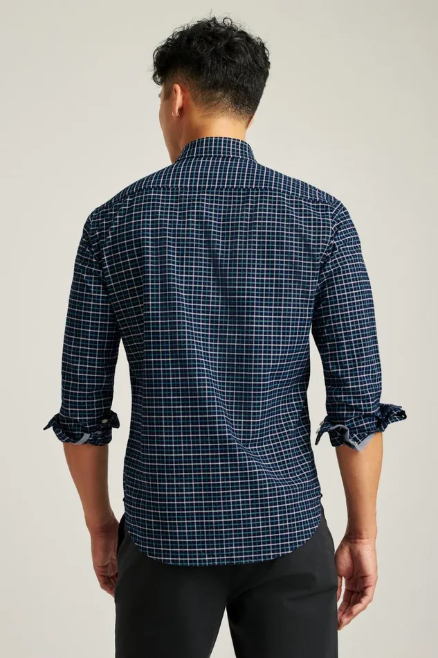 Men Business Casual Shirts Bonobos Everyday Oxford Shirt Navy Larchmont Plaid