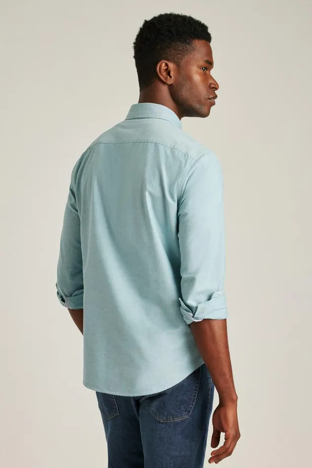 Men Business Casual Shirts Bonobos Everyday Oxford Shirt Nile Blue