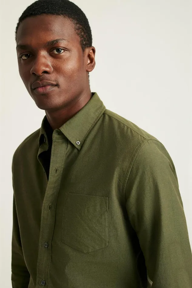 Men Business Casual Shirts Bonobos Everyday Oxford Shirt Olive