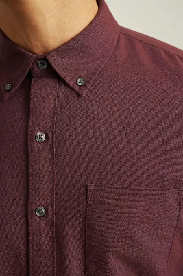Men Business Casual Shirts Bonobos Everyday Oxford Shirt Port Wine