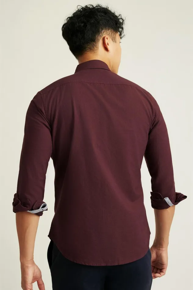 Men Business Casual Shirts Bonobos Everyday Oxford Shirt Port Wine