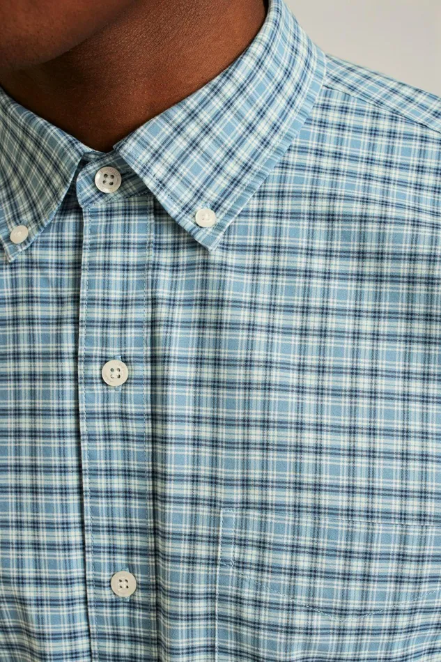 Men Business Casual Shirts Bonobos Everyday Shirt Blue Devin Plaid
