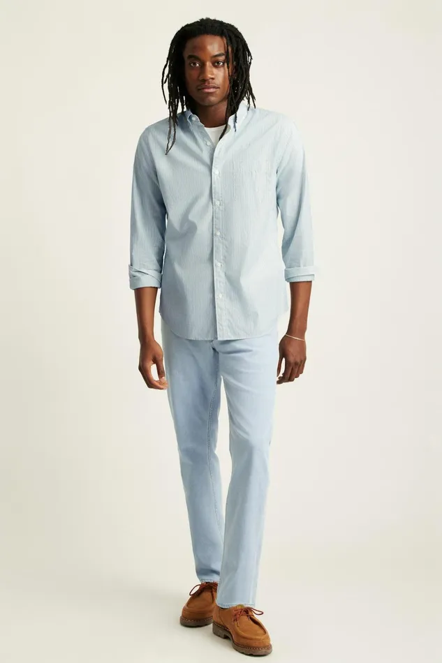 Men Business Casual Shirts Bonobos Everyday Shirt Blue Green Stripe