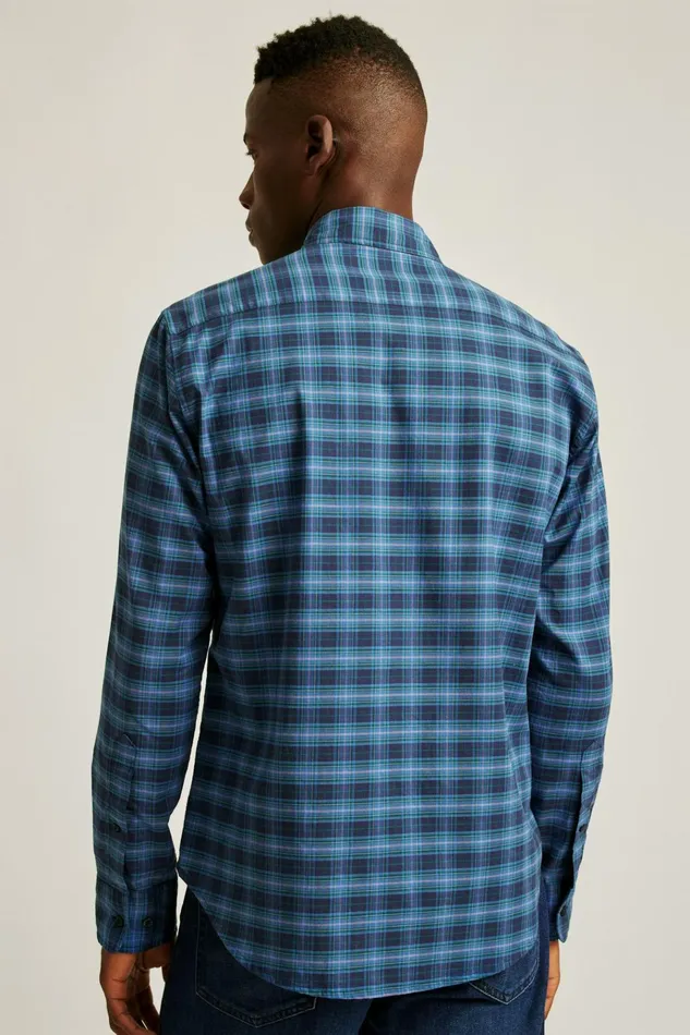 Men Business Casual Shirts Bonobos Everyday Shirt Bright Navy Plaid