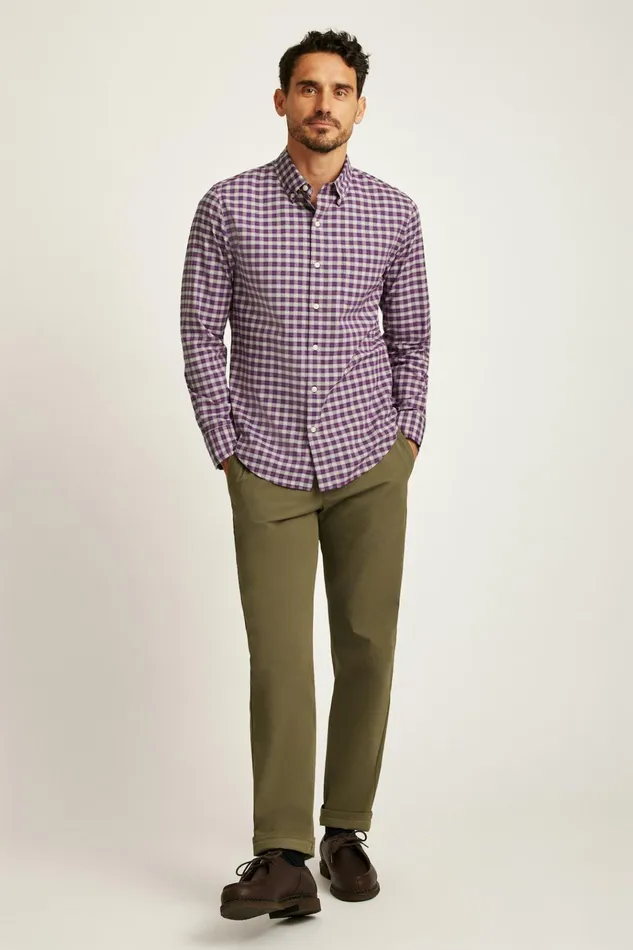 Men Business Casual Shirts Bonobos Everyday Shirt Crimson Hill Plaid
